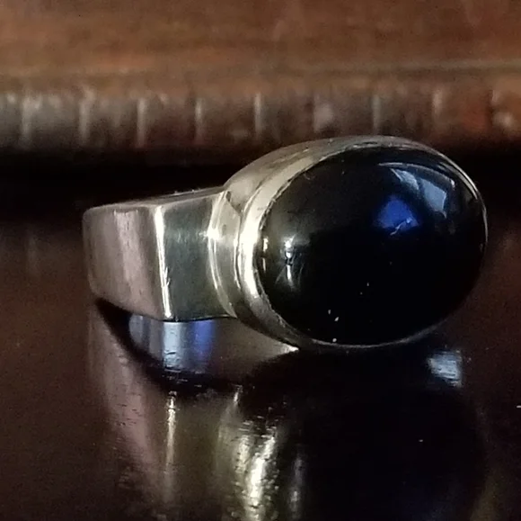 RARE Silpada Sterling Silver  & Black Onyx Ring - Picture 2 of 15